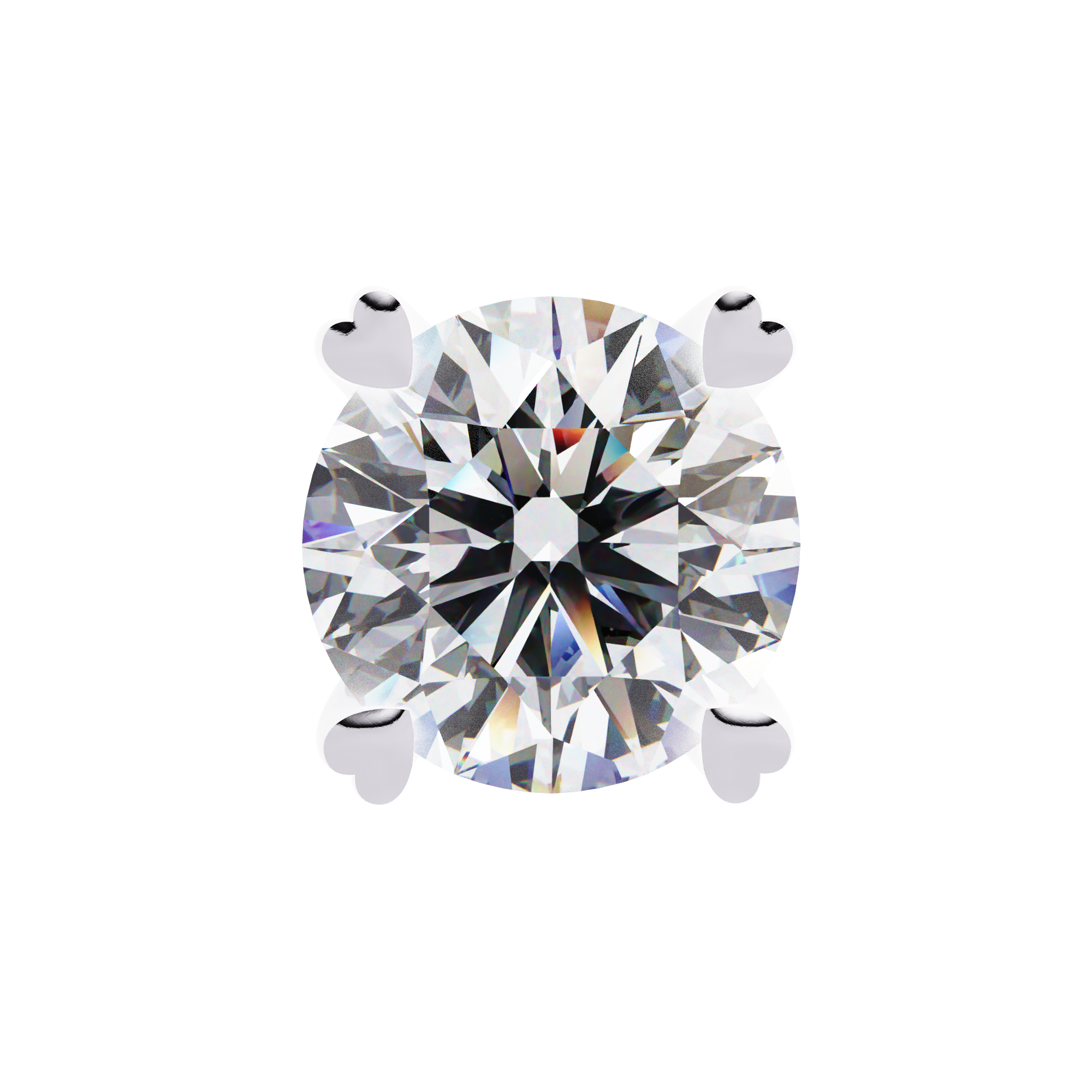 Zenith Elevated Solitaire Diamond Stud Earrings — 10k–18k Gold