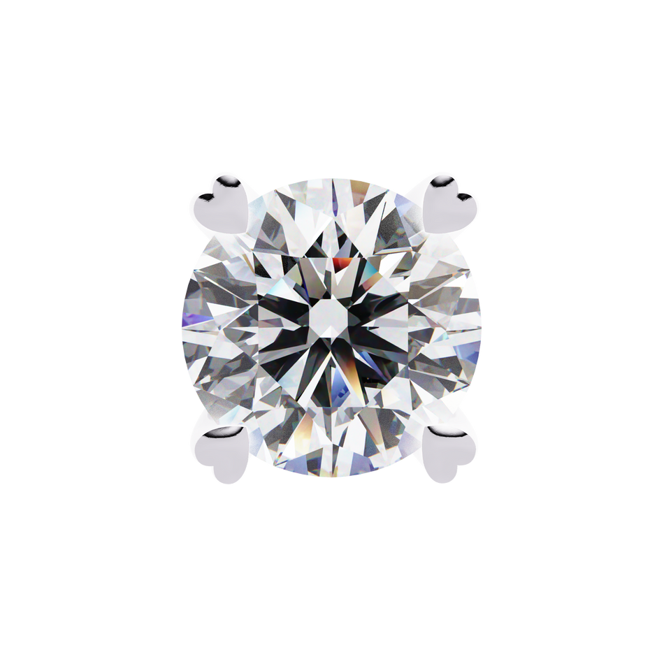 Zenith Elevated Solitaire Diamond Stud Earrings — 10k–18k Gold