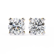Zenith Elevated Solitaire Diamond Stud Earrings — 10k–18k Gold