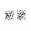 Zenith Elevated Solitaire Diamond Stud Earrings — 10k–18k Gold