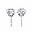 Zenith Elevated Solitaire Diamond Stud Earrings — 10k–18k Gold