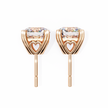Zenith Elevated Solitaire Diamond Stud Earrings — 10k–18k Gold