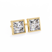 Lumière Ombré Pavé Diamond Stud Earrings — 10k–18k Gold