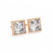 Lumière Ombré Pavé Diamond Stud Earrings — 10k–18k Gold