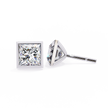Lumière Ombré Pavé Diamond Stud Earrings — 10k–18k Gold