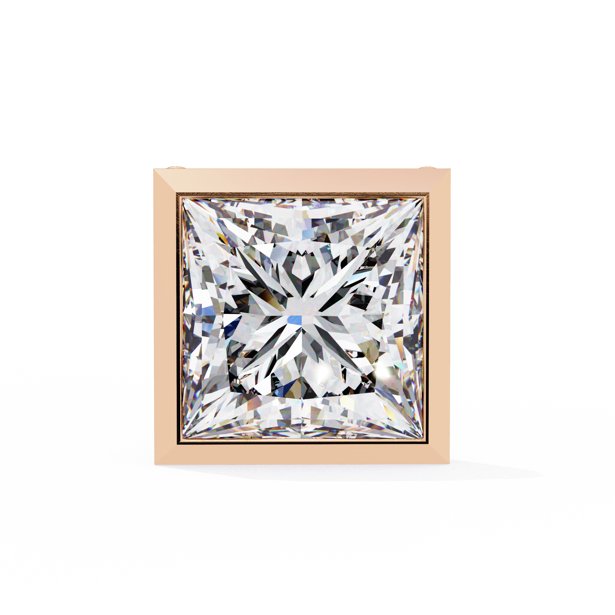Lumière Ombré Pavé Diamond Stud Earrings — 10k–18k Gold