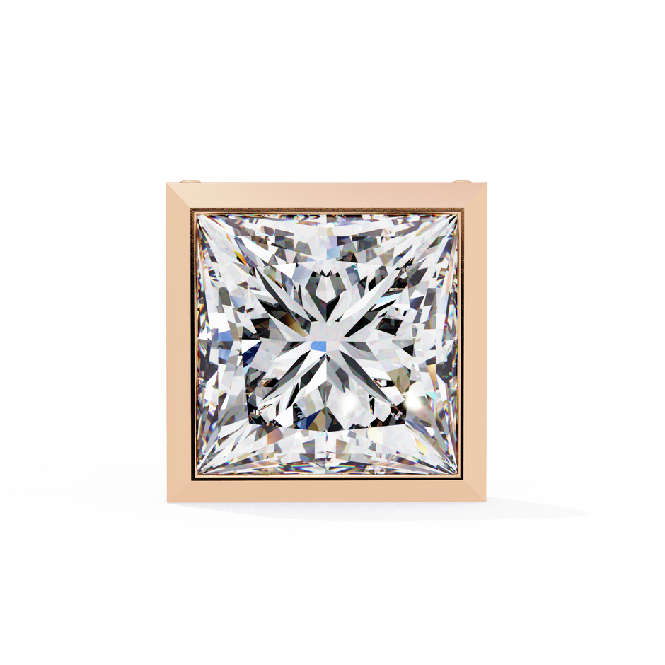 Lumière Ombré Pavé Diamond Stud Earrings — 10k–18k Gold