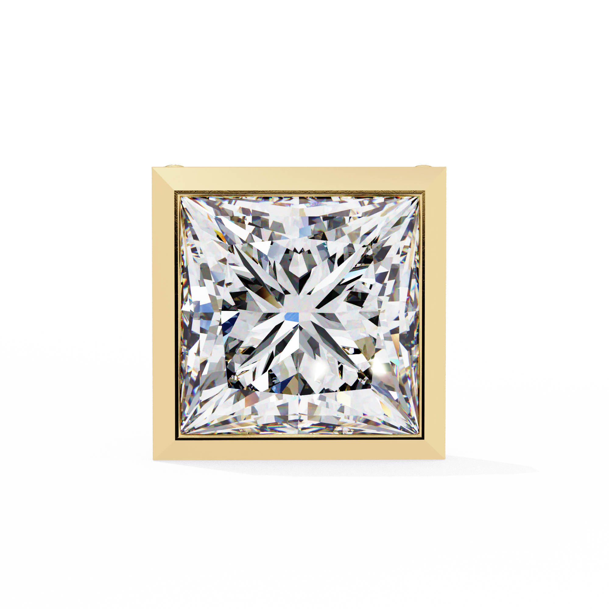 Lumière Ombré Pavé Diamond Stud Earrings — 10k–18k Gold