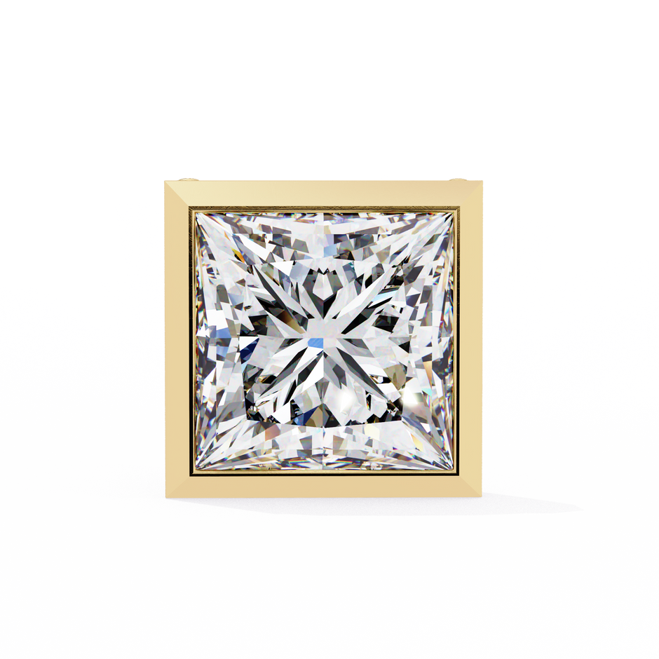 Lumière Ombré Pavé Diamond Stud Earrings — 10k–18k Gold