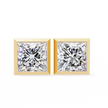 Lumière Ombré Pavé Diamond Stud Earrings — 10k–18k Gold