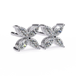 Signature Princess Pavé Border Diamond Stud Earrings — 10k–18k Gold