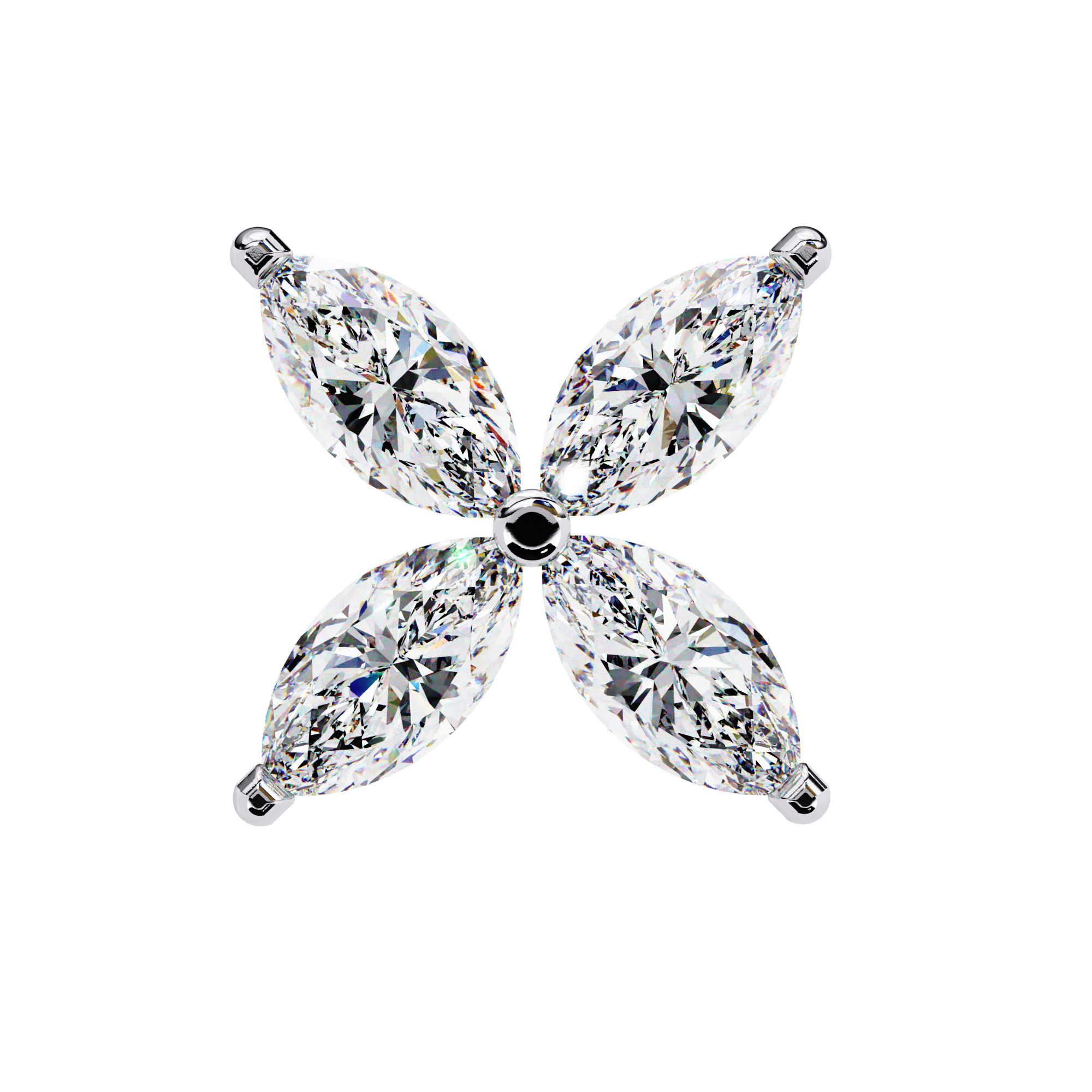 Signature Princess Pavé Border Diamond Stud Earrings — 10k–18k Gold