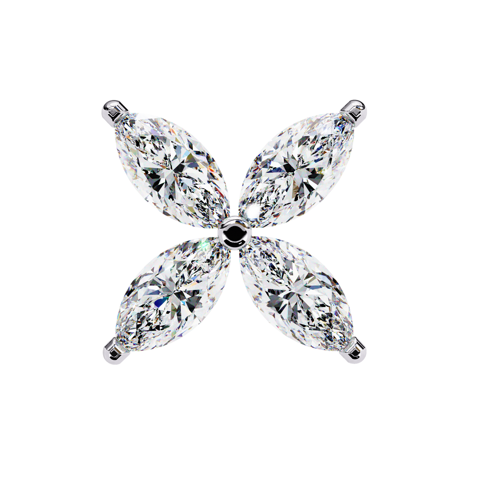 Signature Princess Pavé Border Diamond Stud Earrings — 10k–18k Gold