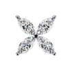 Signature Princess Pavé Border Diamond Stud Earrings — 10k–18k Gold