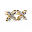 Signature Princess Pavé Border Diamond Stud Earrings — 10k–18k Gold