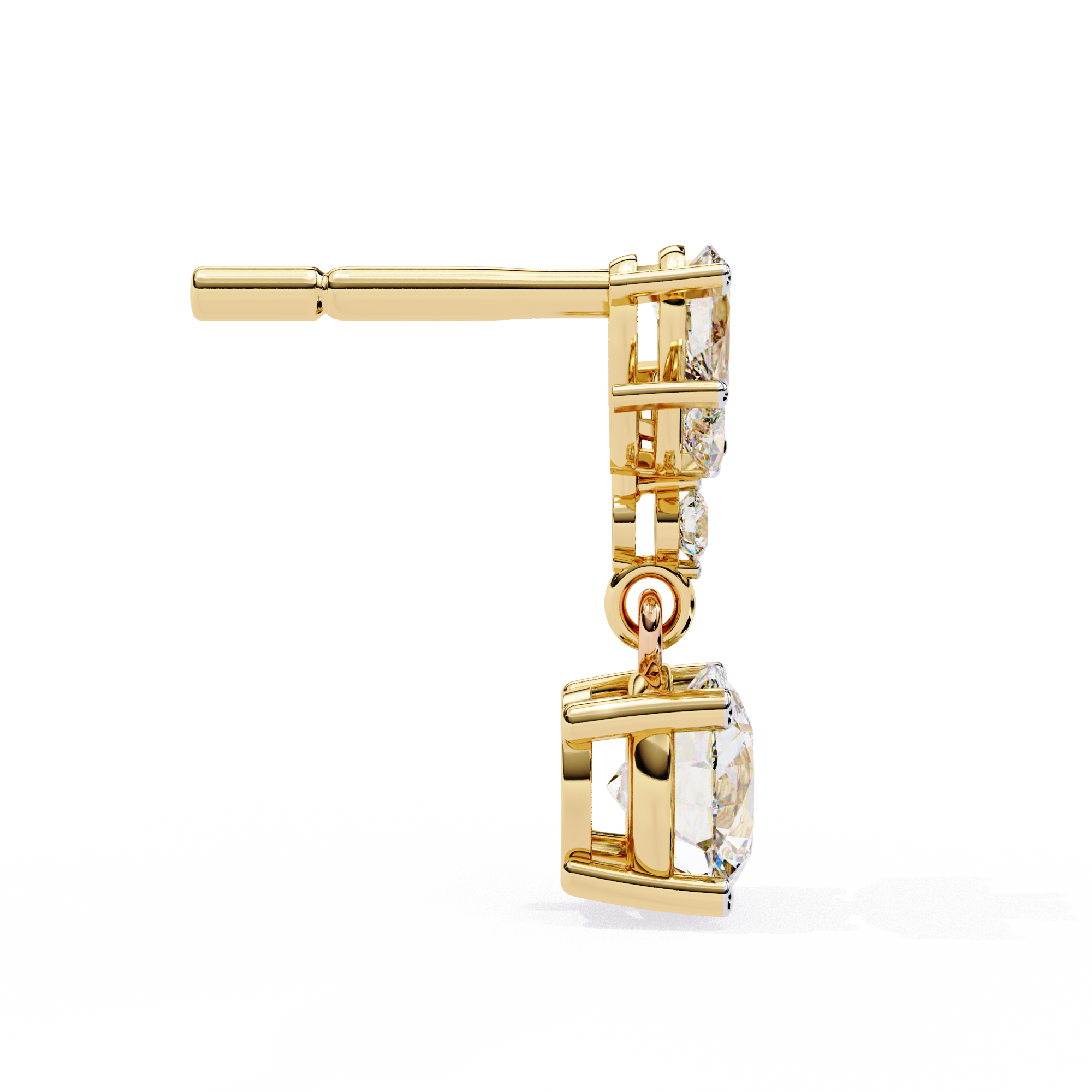 Infinitif Loop Diamond Stud Earrings — 10k–18k Gold