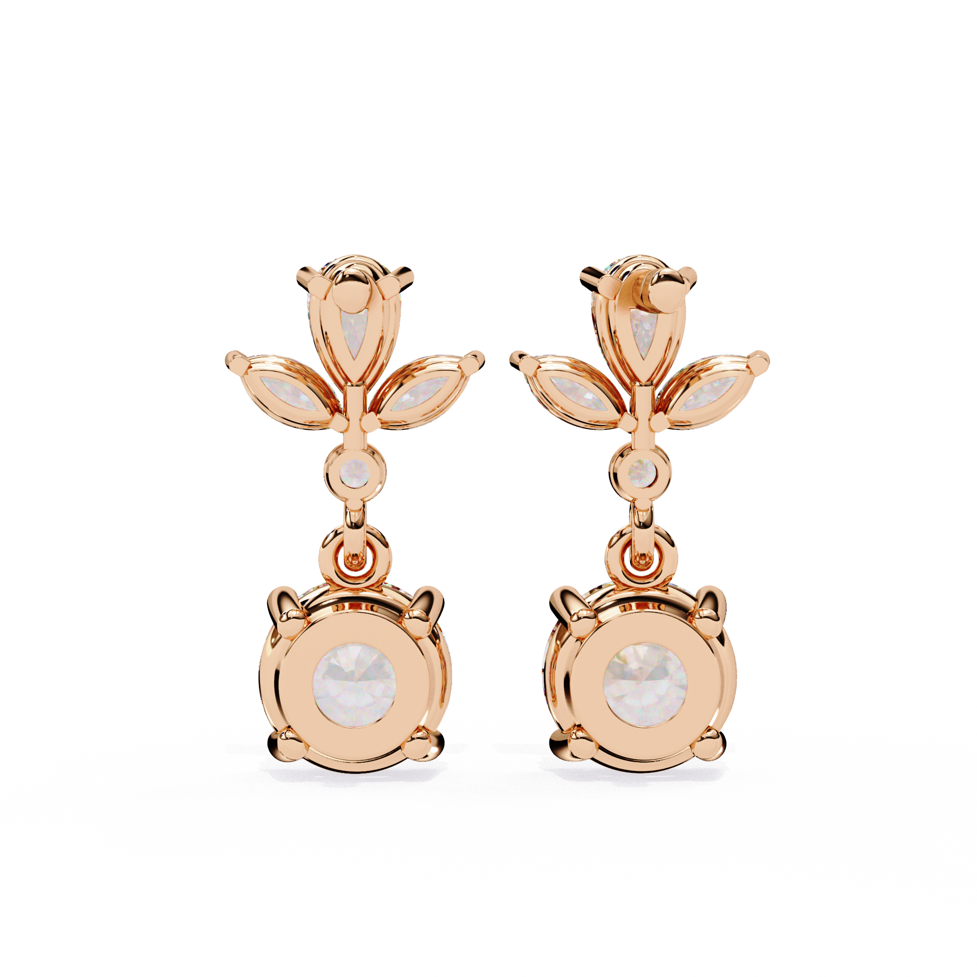 Infinitif Loop Diamond Stud Earrings — 10k–18k Gold