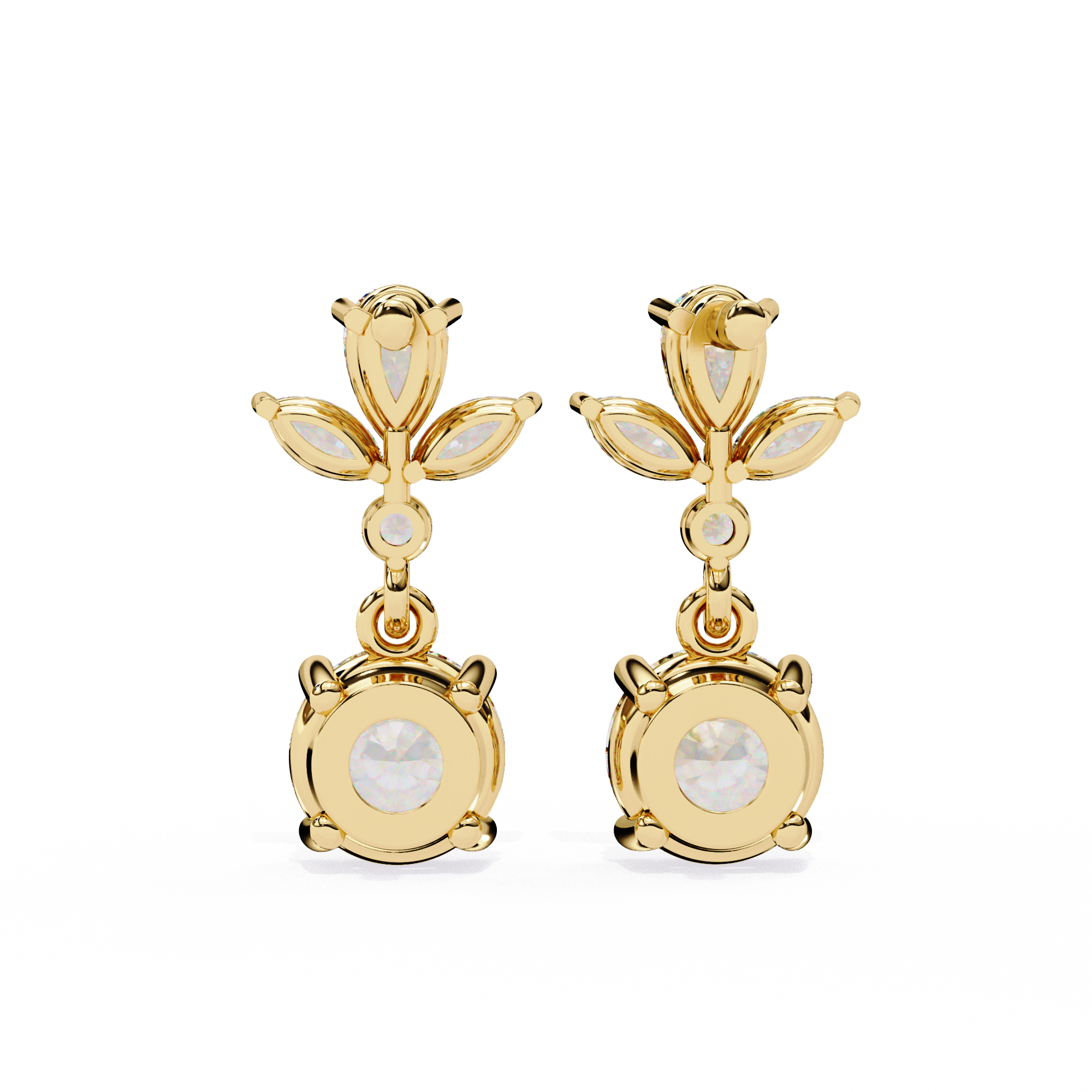 Infinitif Loop Diamond Stud Earrings — 10k–18k Gold