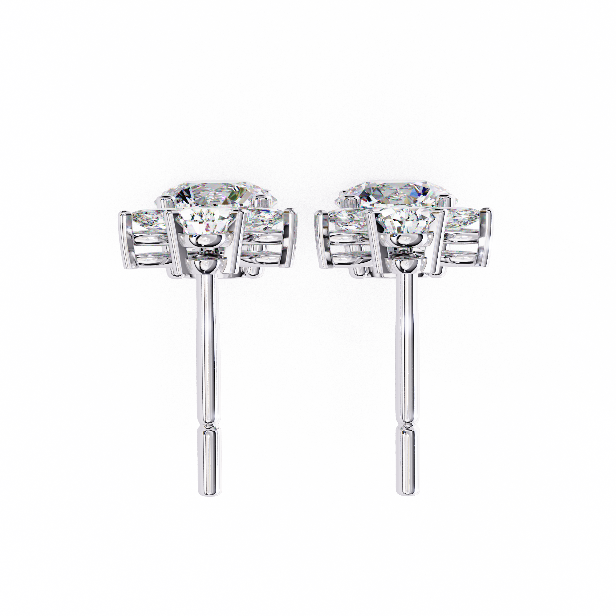 Infinitif Loop Diamond Stud Earrings — 10k–18k Gold