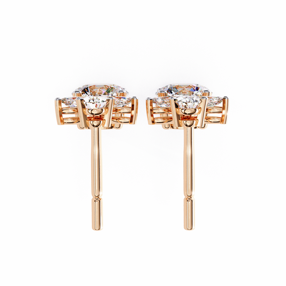 Infinitif Loop Diamond Stud Earrings — 10k–18k Gold