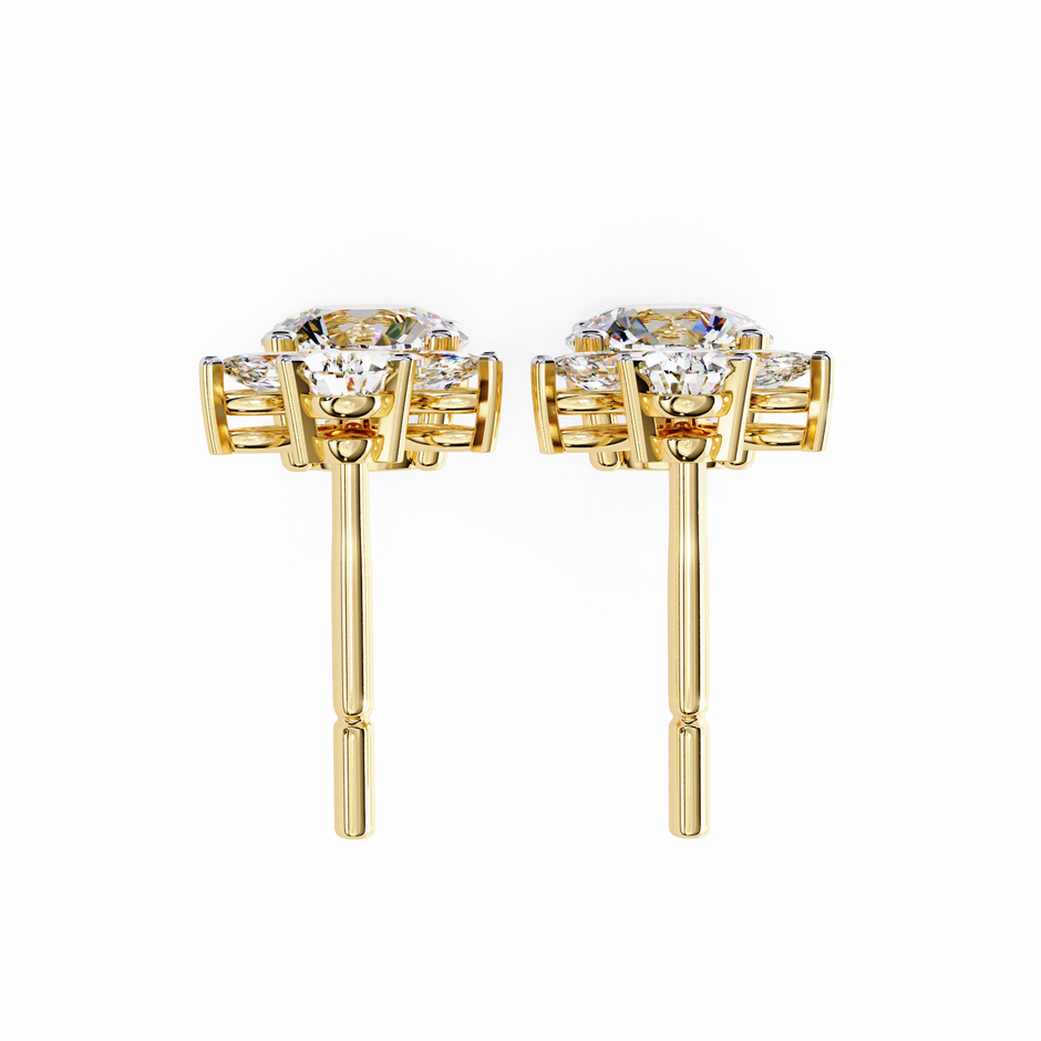 Infinitif Loop Diamond Stud Earrings — 10k–18k Gold
