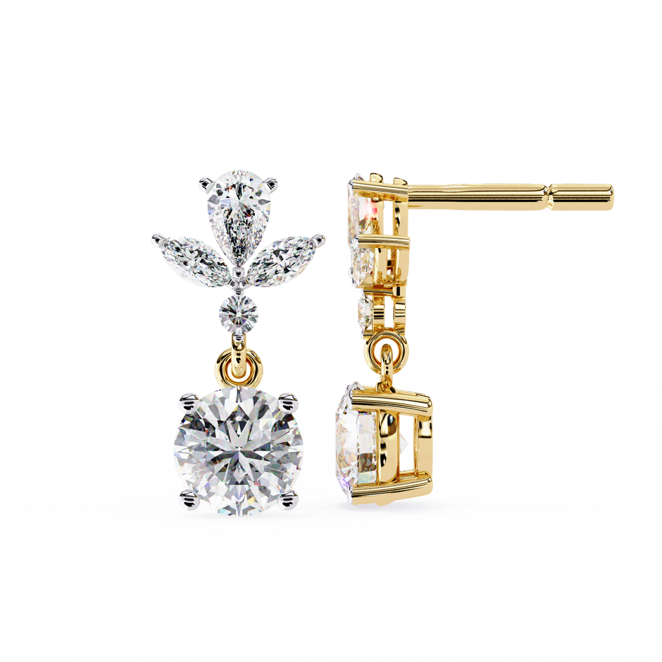 Infinitif Loop Diamond Stud Earrings — 10k–18k Gold