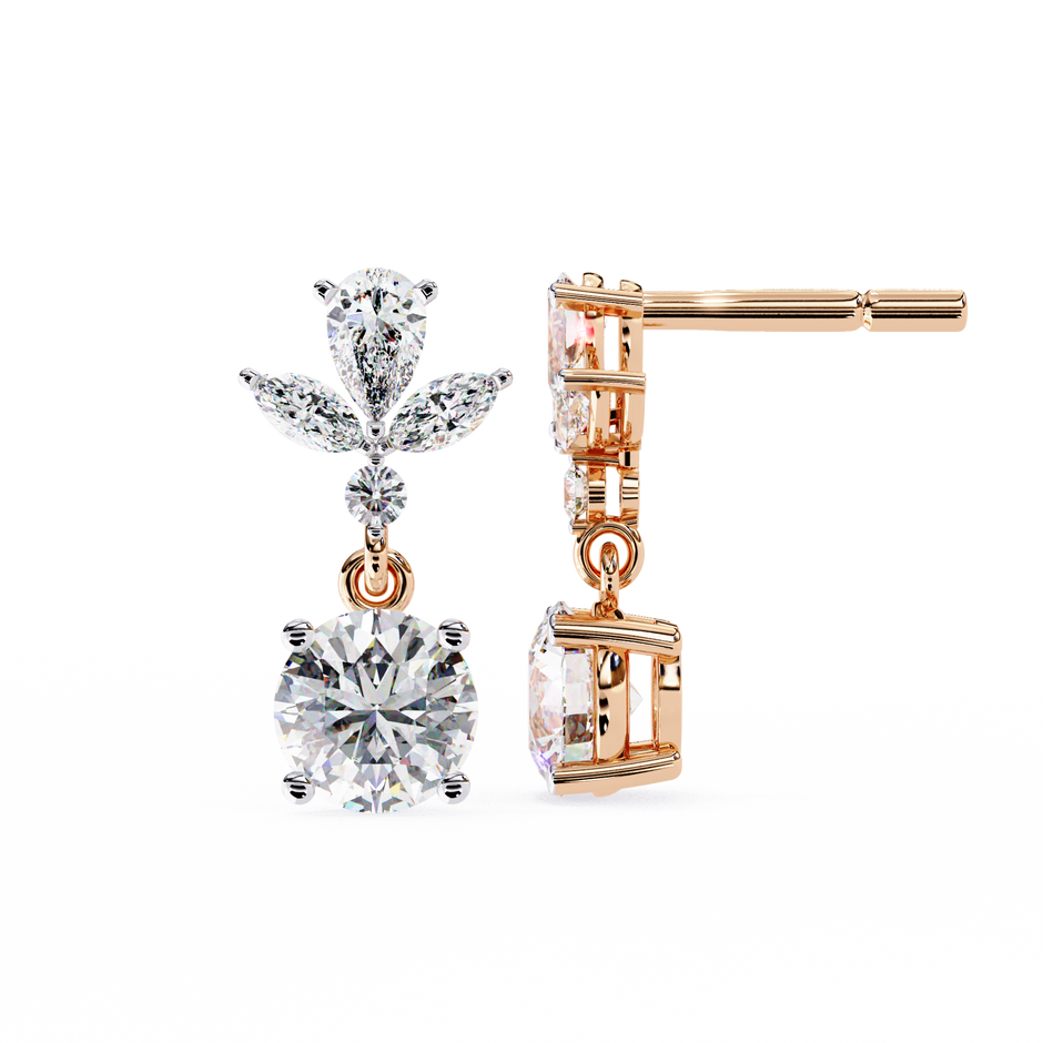 Infinitif Loop Diamond Stud Earrings — 10k–18k Gold