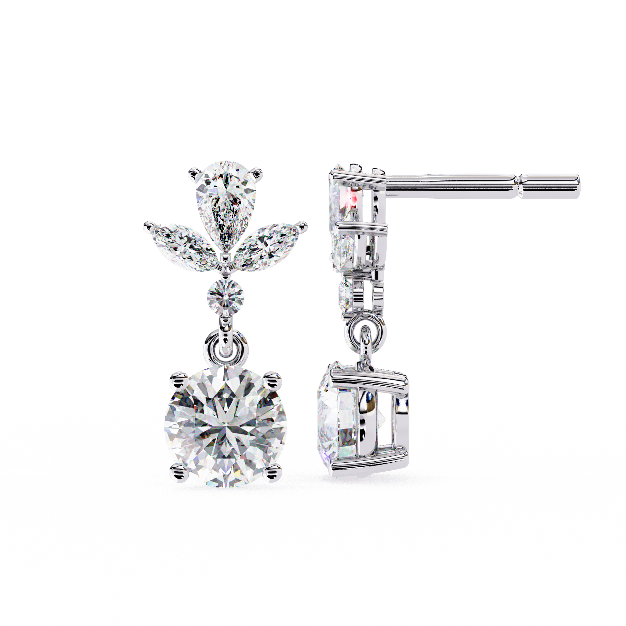 Infinitif Loop Diamond Stud Earrings — 10k–18k Gold