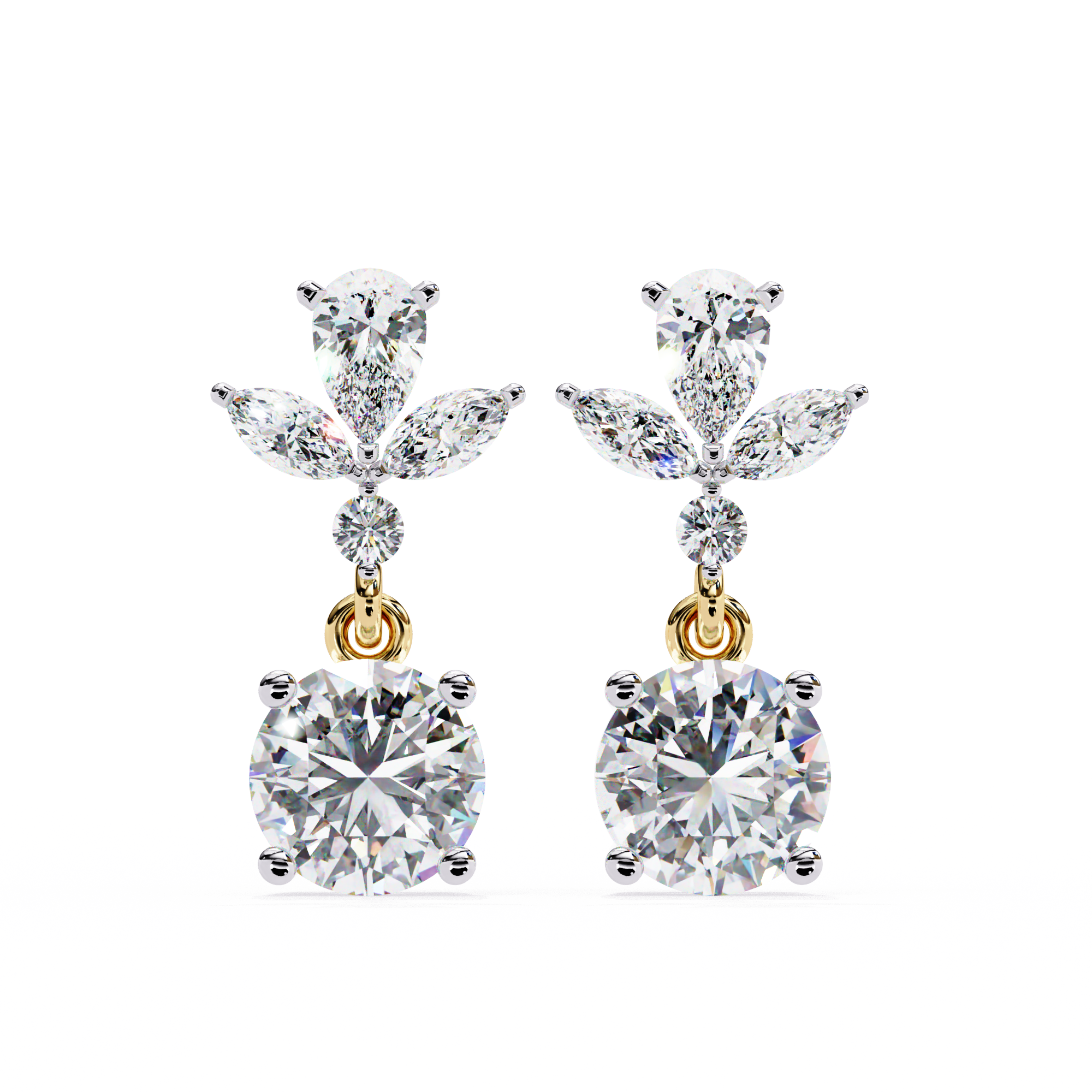 Infinitif Loop Diamond Stud Earrings — 10k–18k Gold