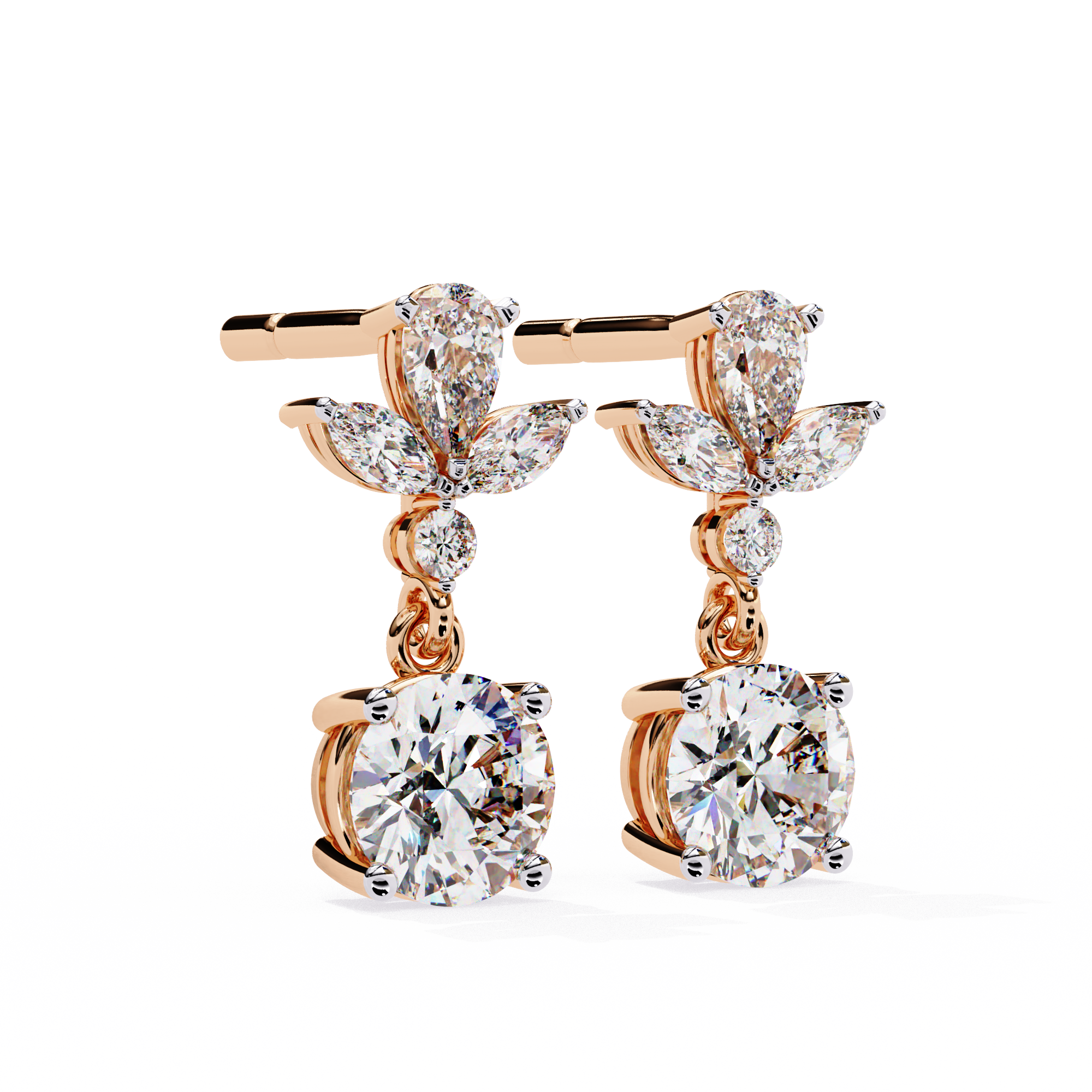 Infinitif Loop Diamond Stud Earrings — 10k–18k Gold