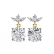 Nacre White Gold Brilliant Diamond Stud Earrings — 10k–18k Gold