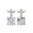 Nacre White Gold Brilliant Diamond Stud Earrings — 10k–18k Gold