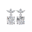 Nacre White Gold Brilliant Diamond Stud Earrings — 10k–18k Gold