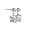 Nacre White Gold Brilliant Diamond Stud Earrings — 10k–18k Gold