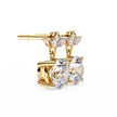 Nacre White Gold Brilliant Diamond Stud Earrings — 10k–18k Gold