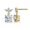 Nacre White Gold Brilliant Diamond Stud Earrings — 10k–18k Gold