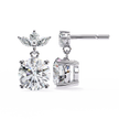 Nacre White Gold Brilliant Diamond Stud Earrings — 10k–18k Gold