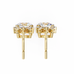 Nacre White Gold Brilliant Diamond Stud Earrings — 10k–18k Gold