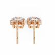 Nacre White Gold Brilliant Diamond Stud Earrings — 10k–18k Gold