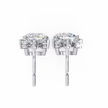 Nacre White Gold Brilliant Diamond Stud Earrings — 10k–18k Gold