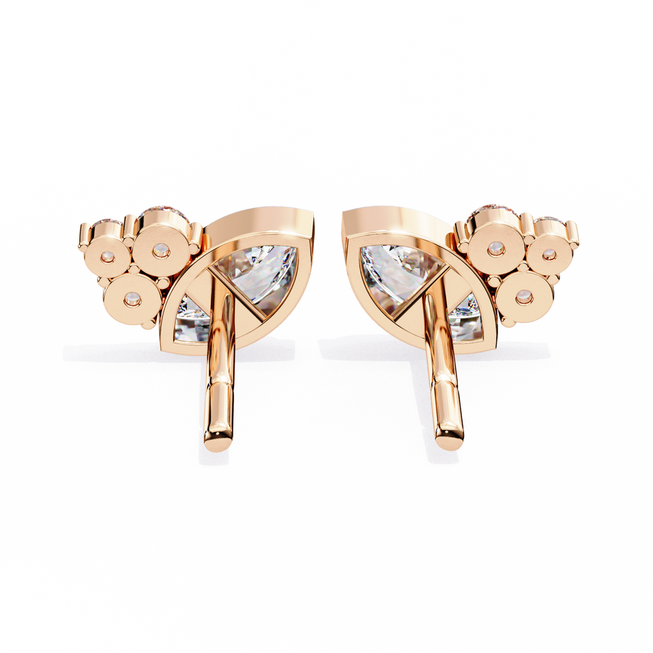 Château Six-Prong Solitaire Diamond Stud Earrings — 10k–18k Gold
