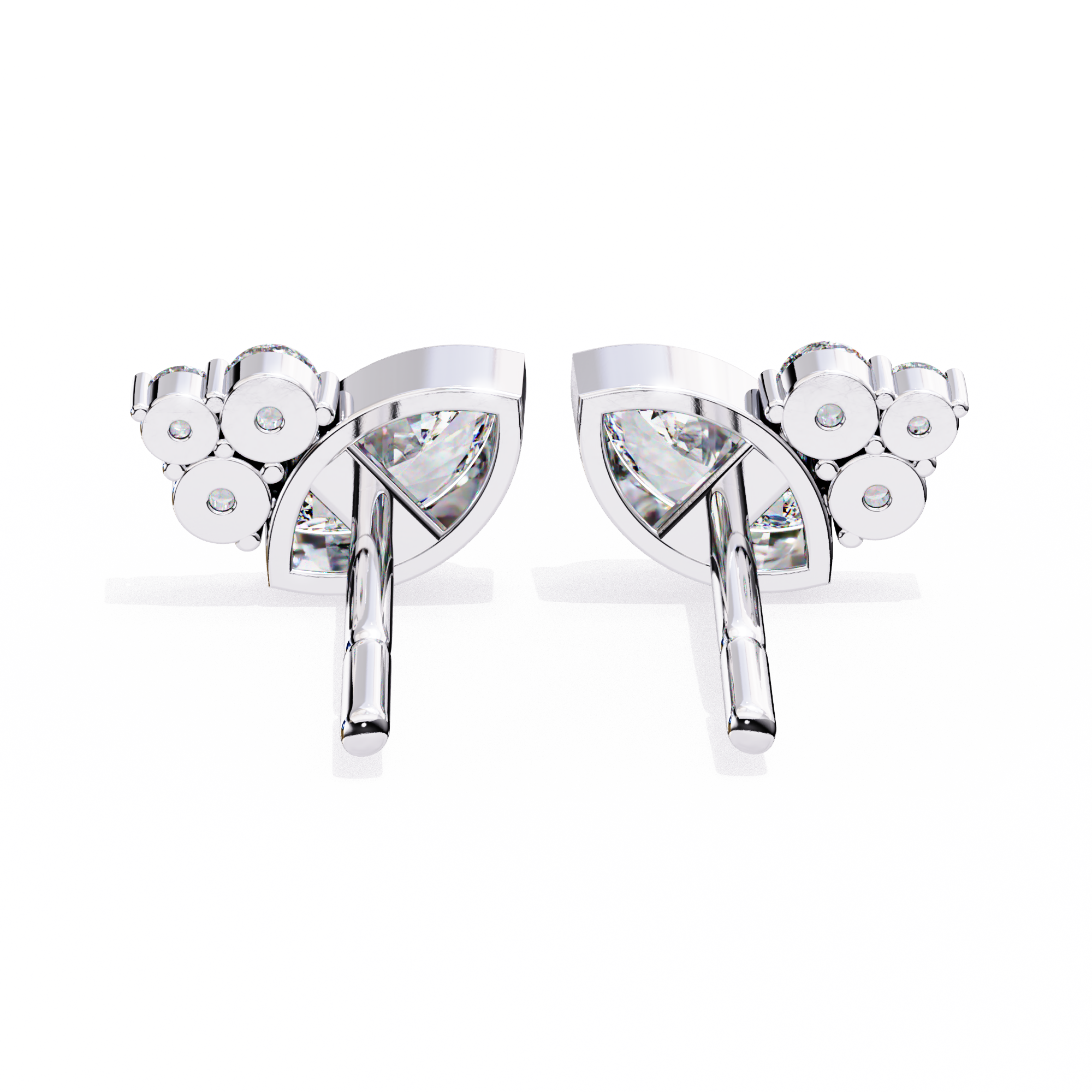 Château Six-Prong Solitaire Diamond Stud Earrings — 10k–18k Gold