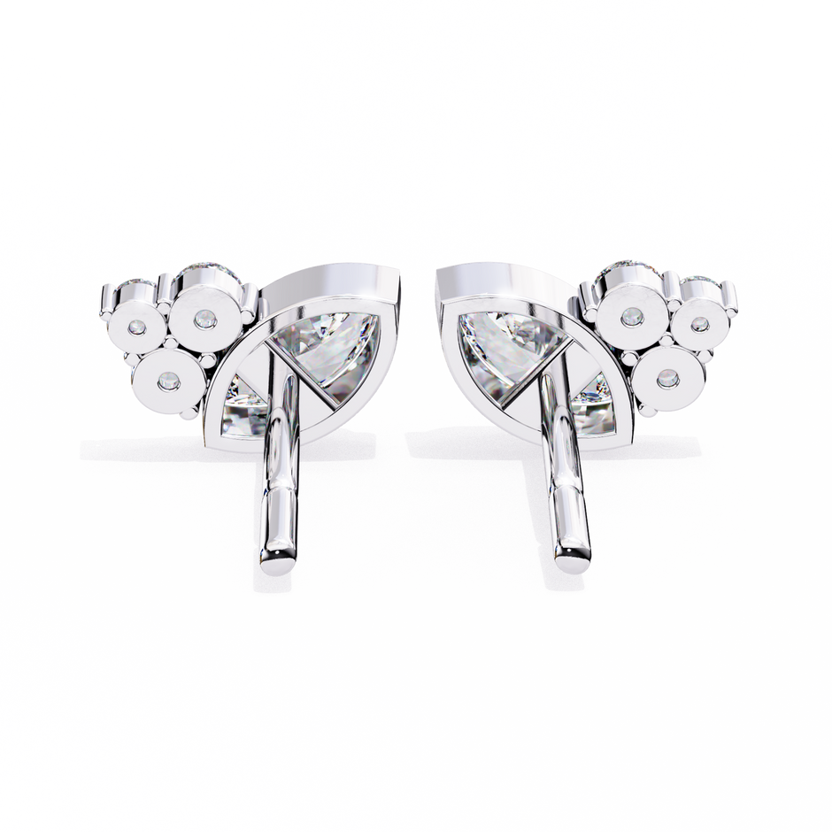 Château Six-Prong Solitaire Diamond Stud Earrings — 10k–18k Gold