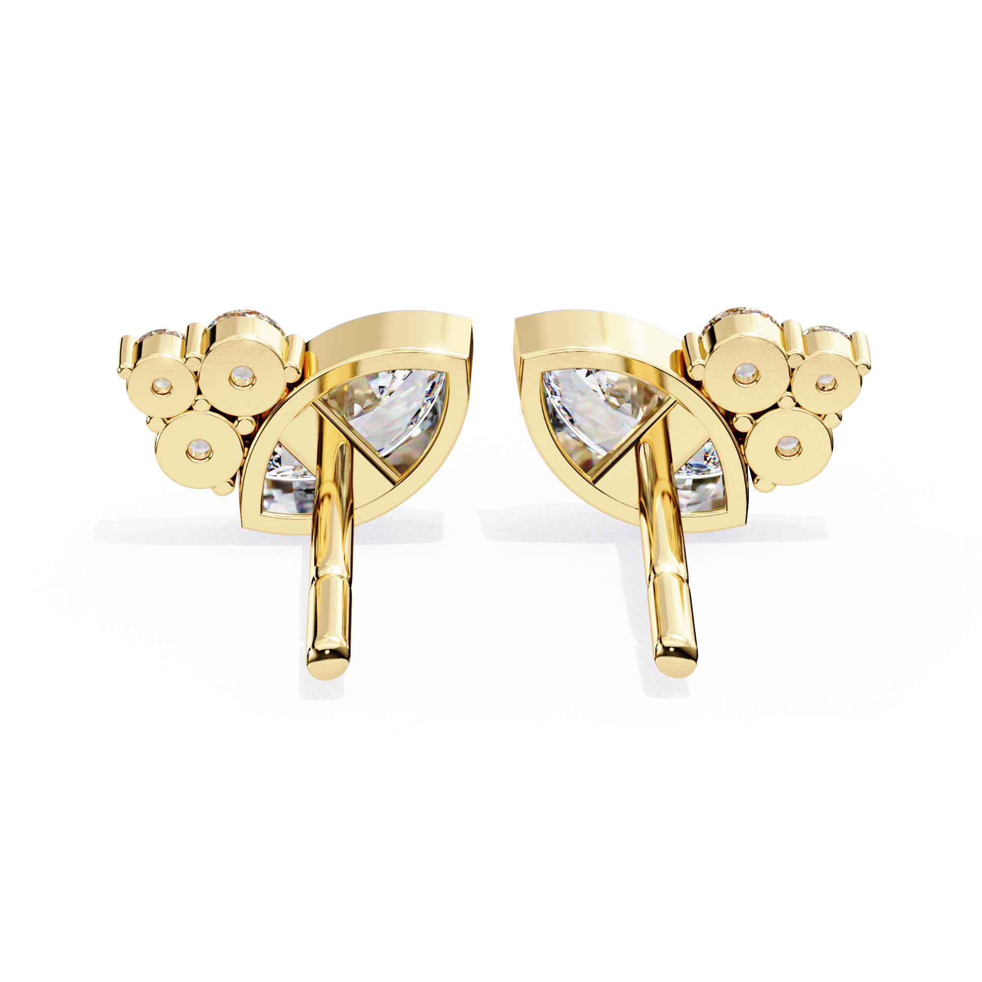 Château Six-Prong Solitaire Diamond Stud Earrings — 10k–18k Gold