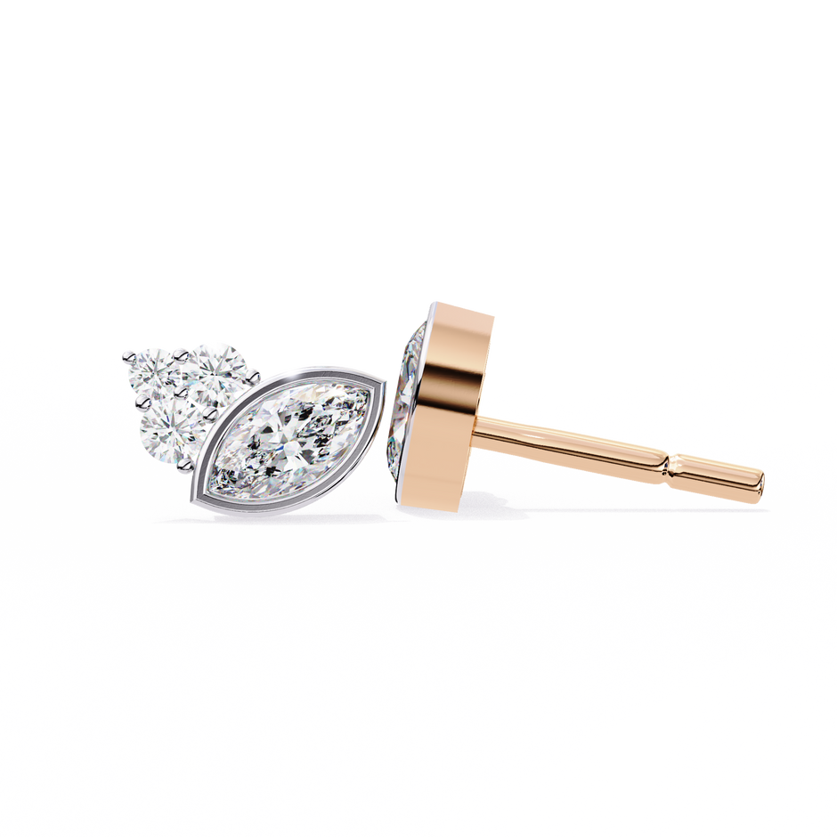 Château Six-Prong Solitaire Diamond Stud Earrings — 10k–18k Gold