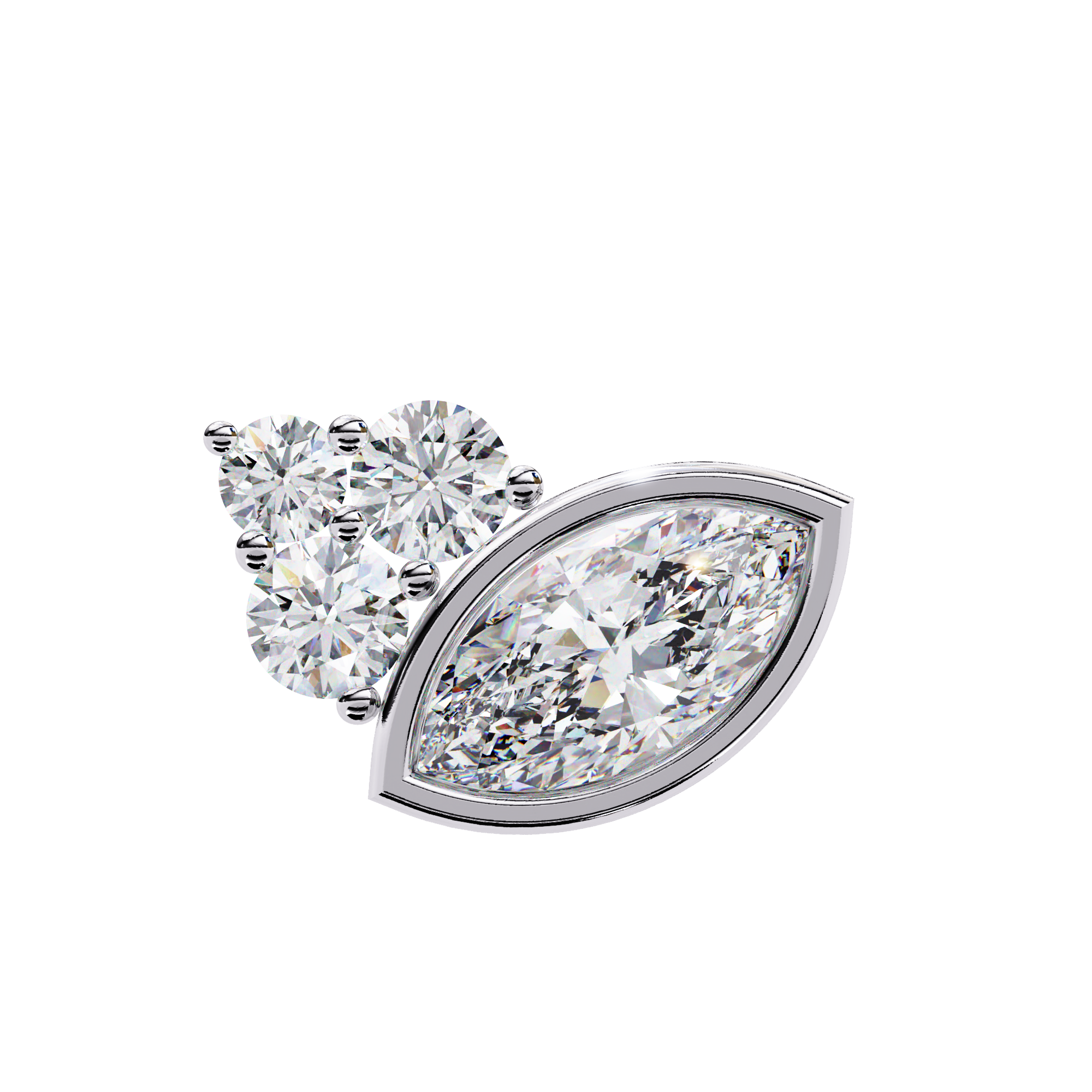 Château Six-Prong Solitaire Diamond Stud Earrings — 10k–18k Gold