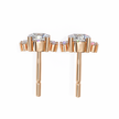 Rivage Full-Bezel Brilliant Diamond Stud Earrings — 10k–18k Gold