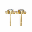 Rivage Full-Bezel Brilliant Diamond Stud Earrings — 10k–18k Gold