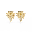 Rivage Full-Bezel Brilliant Diamond Stud Earrings — 10k–18k Gold