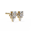 Rivage Full-Bezel Brilliant Diamond Stud Earrings — 10k–18k Gold